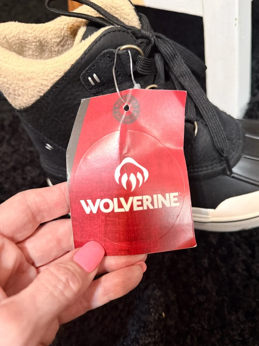 NWT Wolverine Torrent Black and White Lace-Up Waterproof insulated Winter Boots